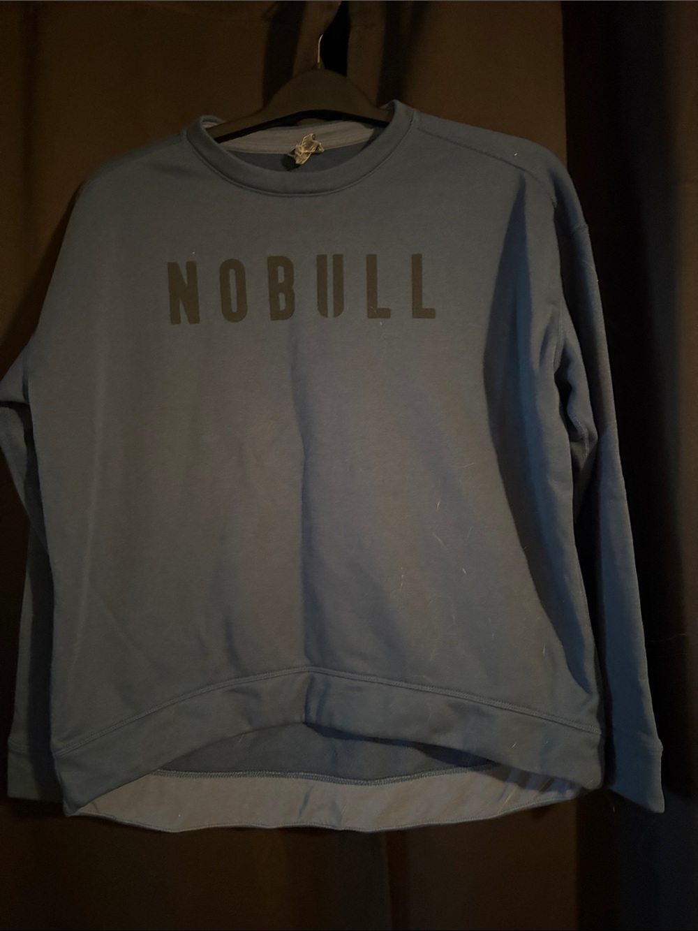NOBULL Slate Blue Crewneck Sweatshirt with Bold Logo